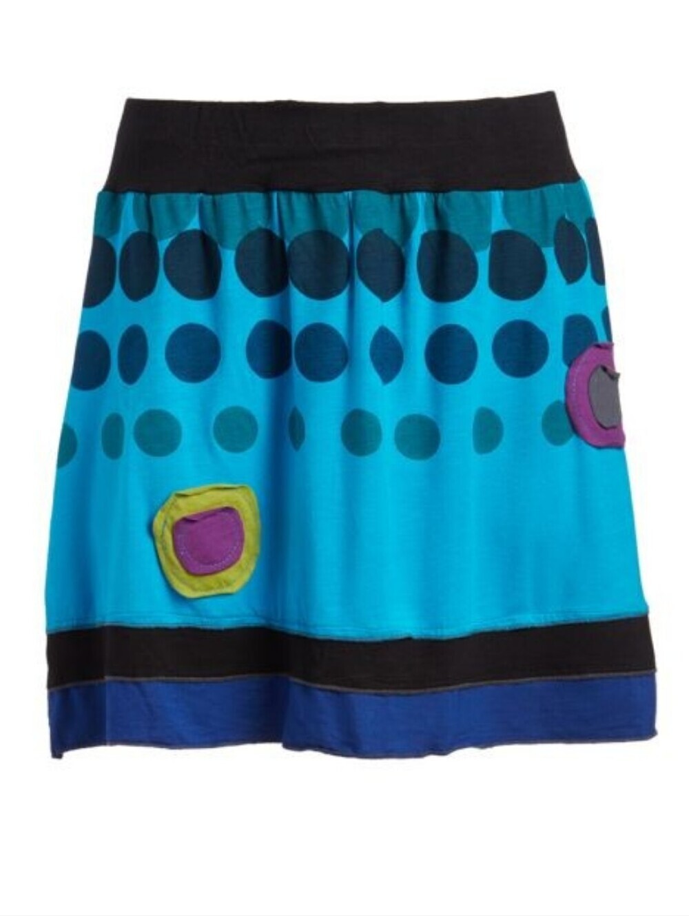 The Collection Royal Mini Skirt Women Large Extra Large Blue Purple Polka Dot
